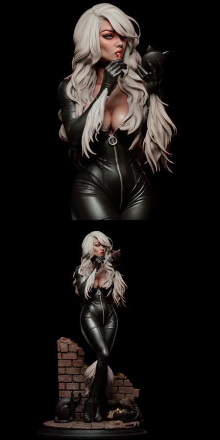 Black Cat STL model for 3D printing