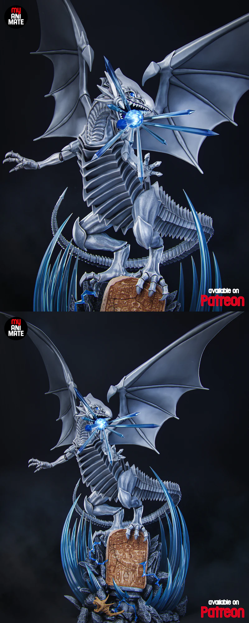Blue-Eyes White Dragon STL model for 3D printing
