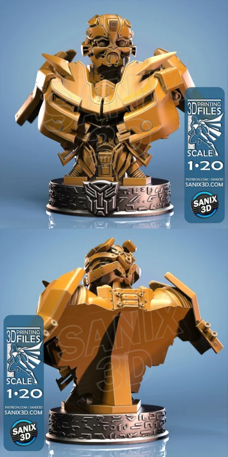 Bumblebee Bust – Transformers-Inspired STL File STL model for 3D printing