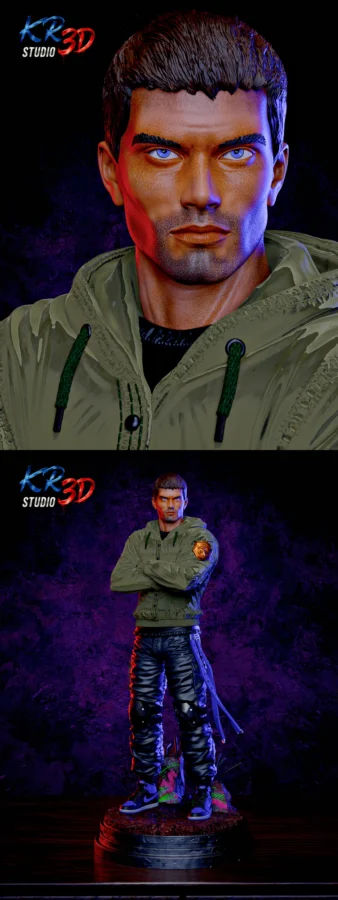 Chris Redfield – Cyberpunk Edition STL model for 3D printing