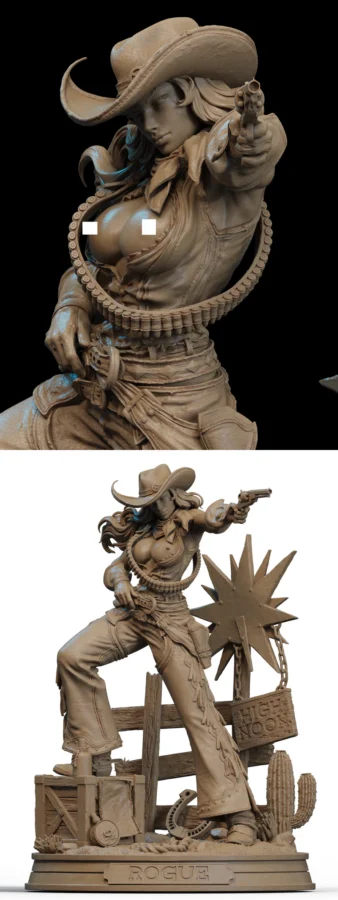 Cowgirl Rogue Extra STL model for 3D printing