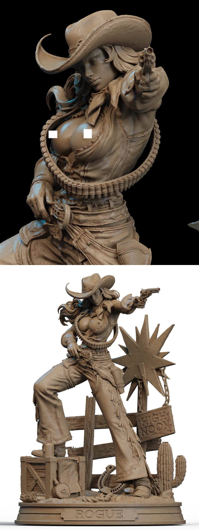 Cowgirl Rogue Extra STL model for 3D printing