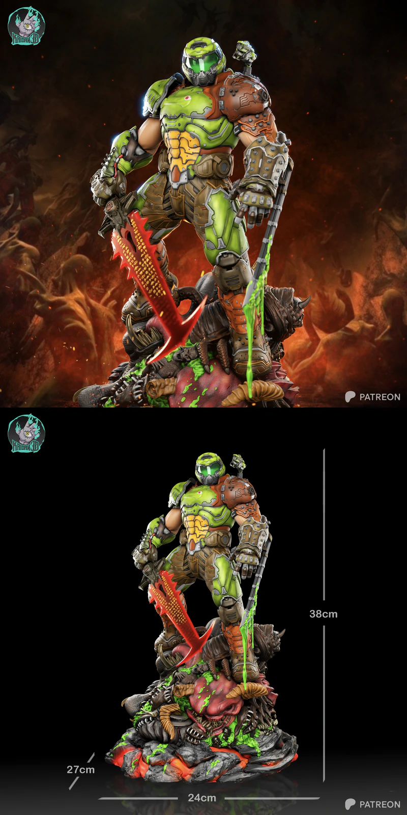 Doom Slayer STL model for 3D printing