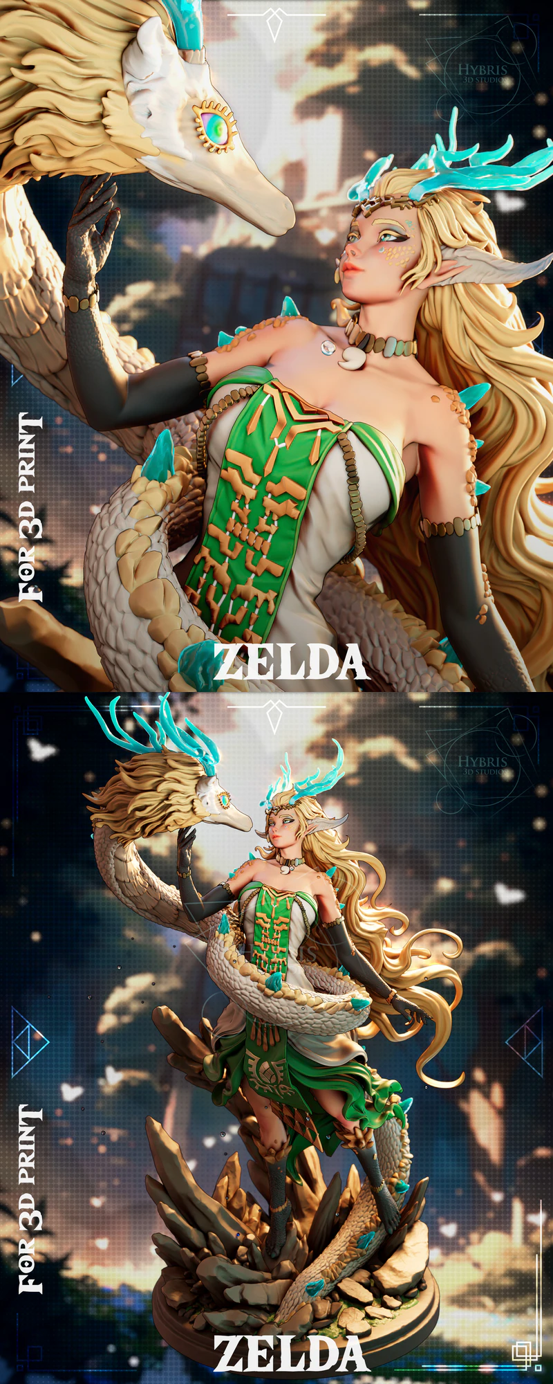 Dragon Zelda STL model for 3D printing