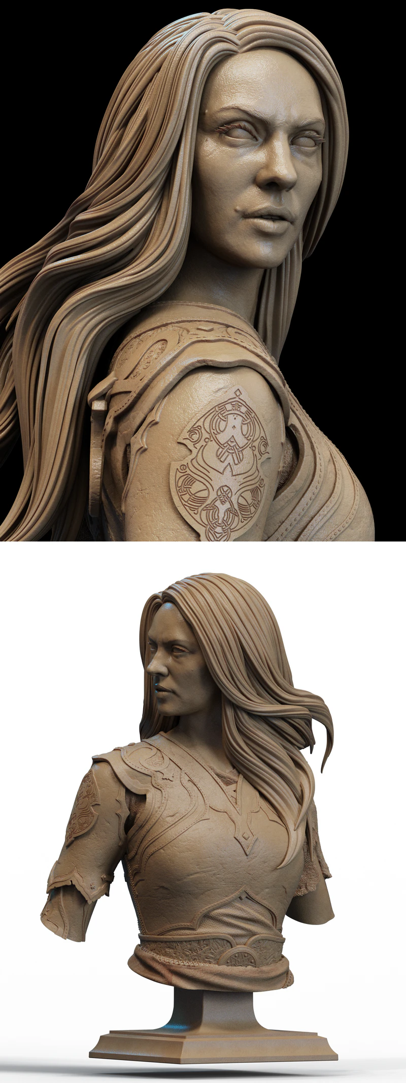 Faye Bust STL model for 3D printing