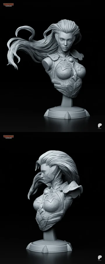 Fury – Darksiders – Bust STL model for 3D printing