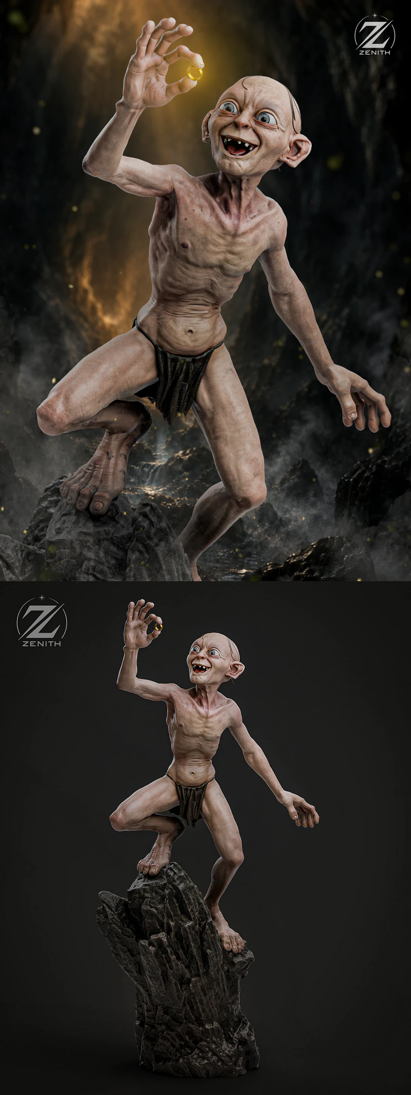 GOLLUM STL model for 3D printing