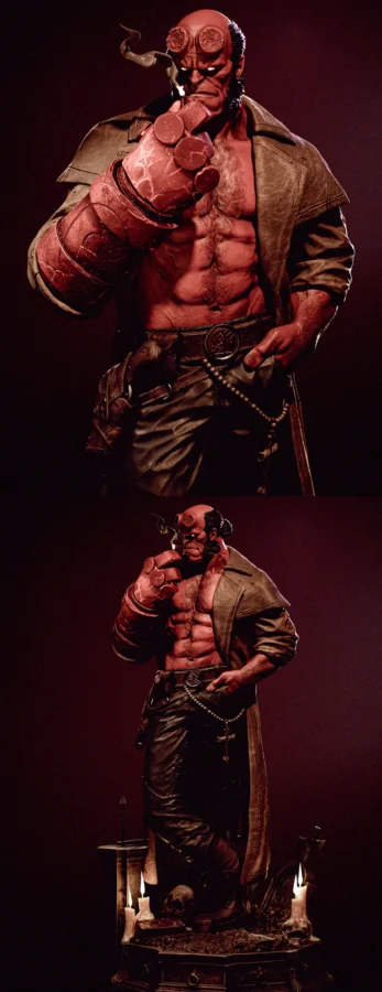 Hellboy STL model for 3D printing