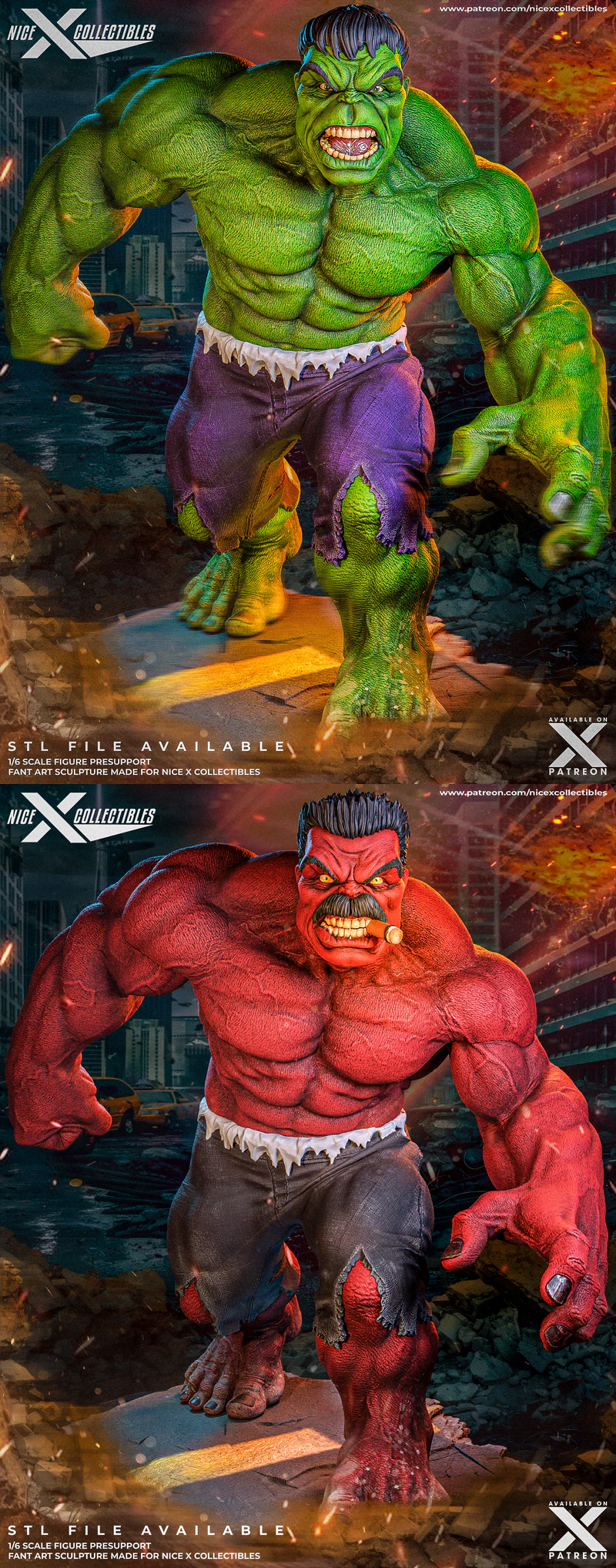 Hulk Jack Kirby STL model for 3D printing