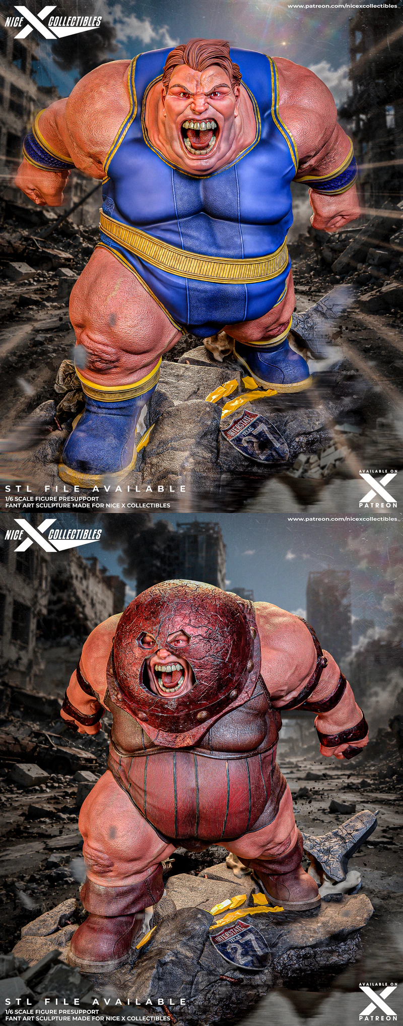 JUGGERBLOB AND BLOB STL model for 3D printing