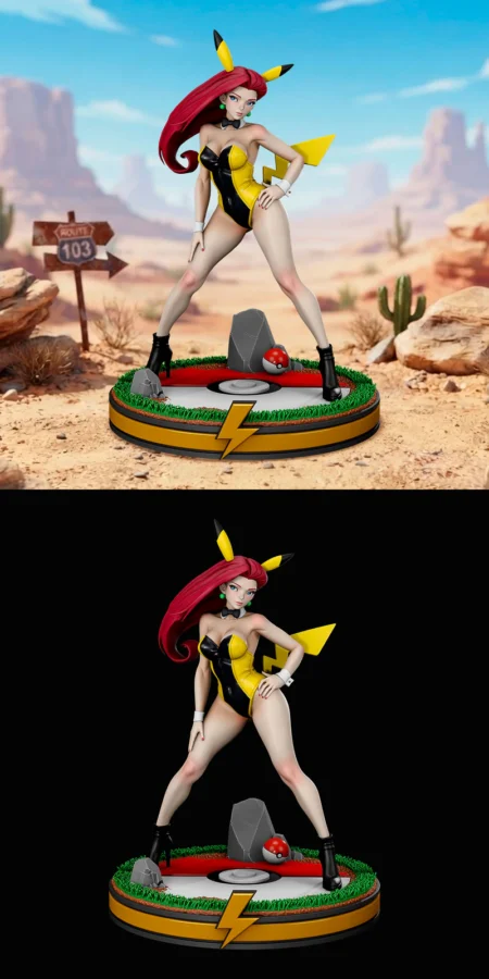 Jessie Pokemon STL model for 3D printing