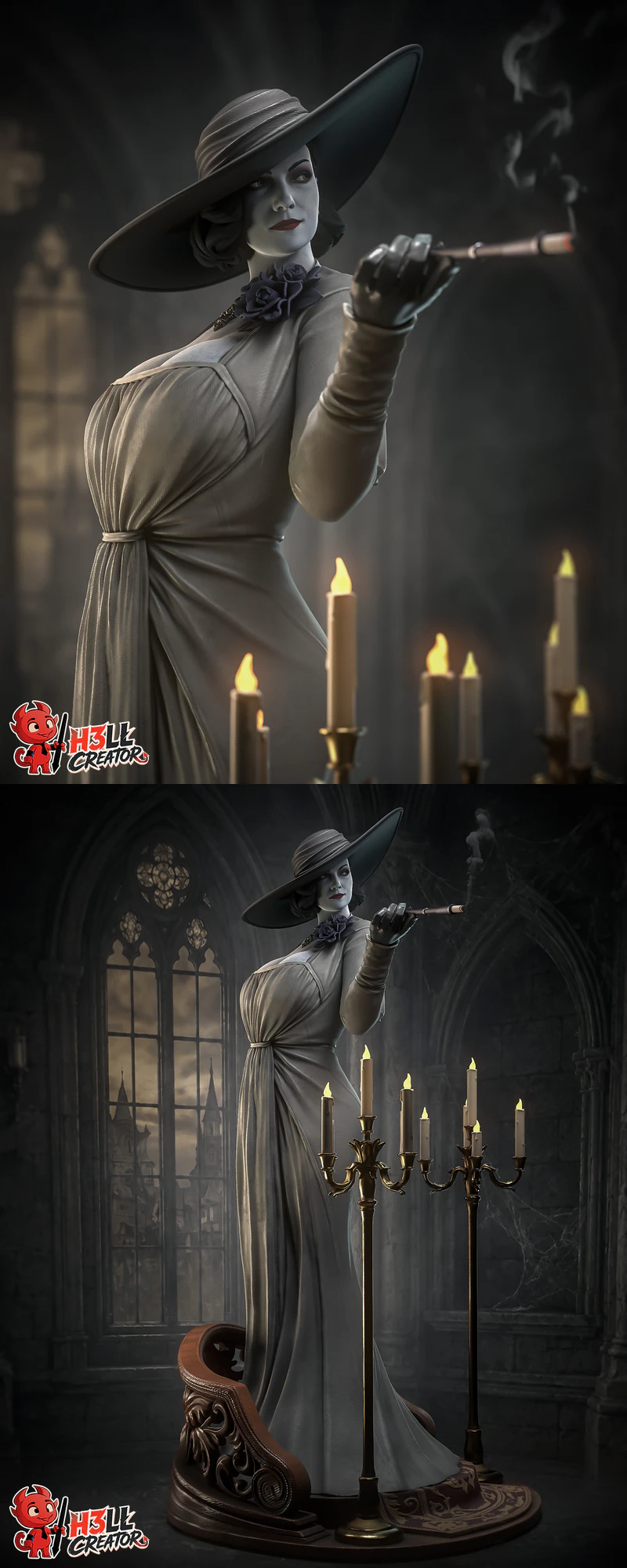 Lady Dimitrescu – Resident Evil Village STL model for 3D printing