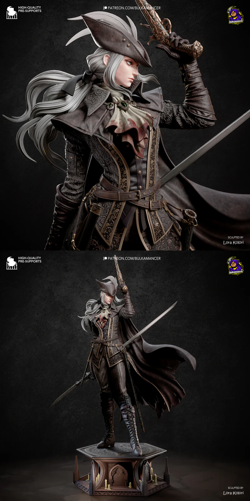 Lady Maria – Bloodborne STL model for 3D printing