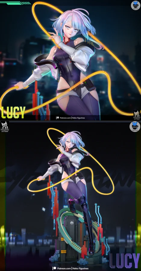 Lucy – Cyberpunk Edgerunners Anime Figure STL model for 3D printing
