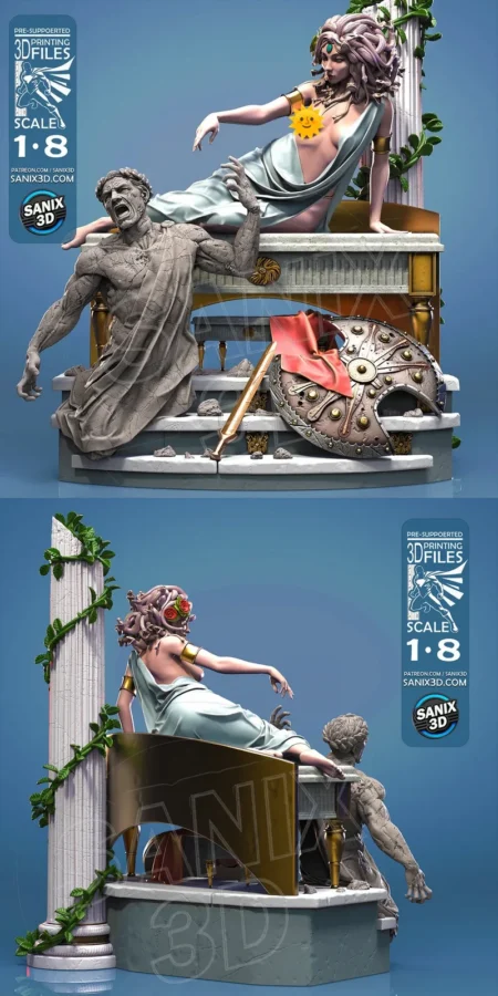 Medusa 3D Printable for Resin Printer STL model for 3D printing
