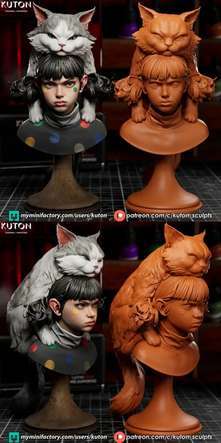 Moki and Wasabi STL model for 3D printing
