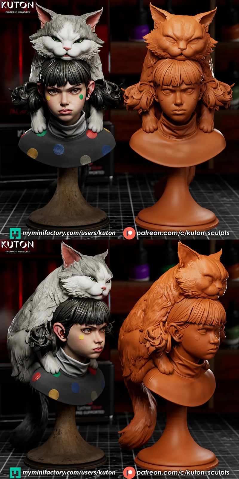 Moki and Wasabi STL model for 3D printing