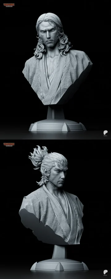 Musashi – Vagabond – Bust STL model for 3D printing