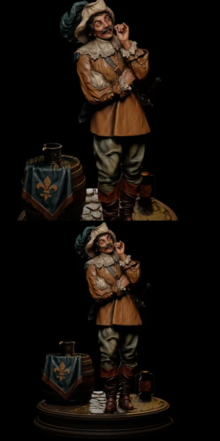 Musketeer STL model for 3D printing