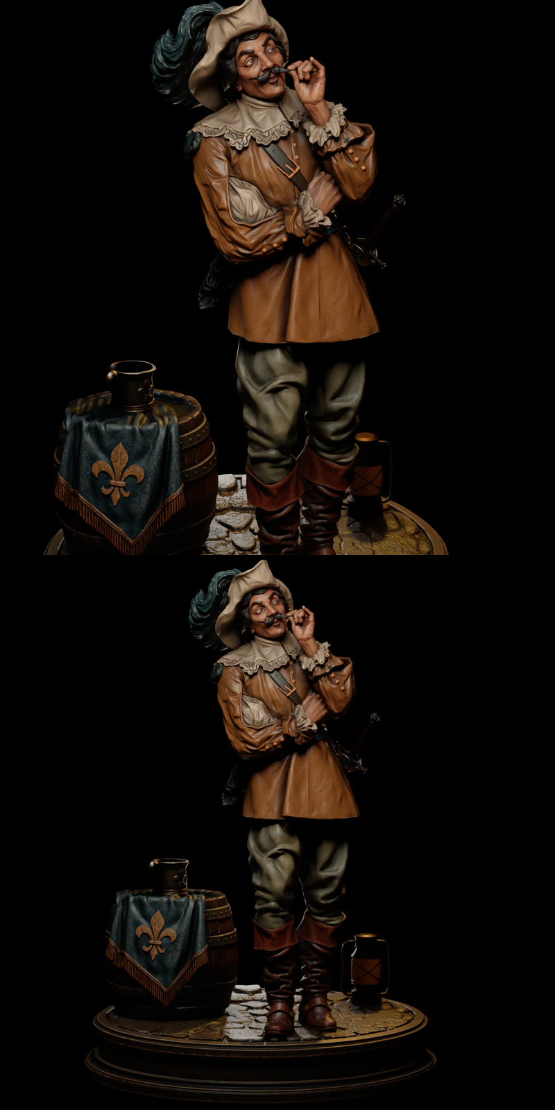Musketeer STL model for 3D printing