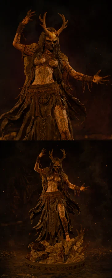 Norse Witch STL model for 3D printing