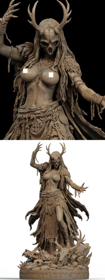 Norse Witch Extra STL model for 3D printing