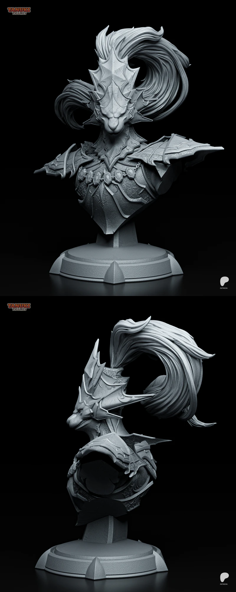 Ornstein – Dark Souls – Bust STL model for 3D printing
