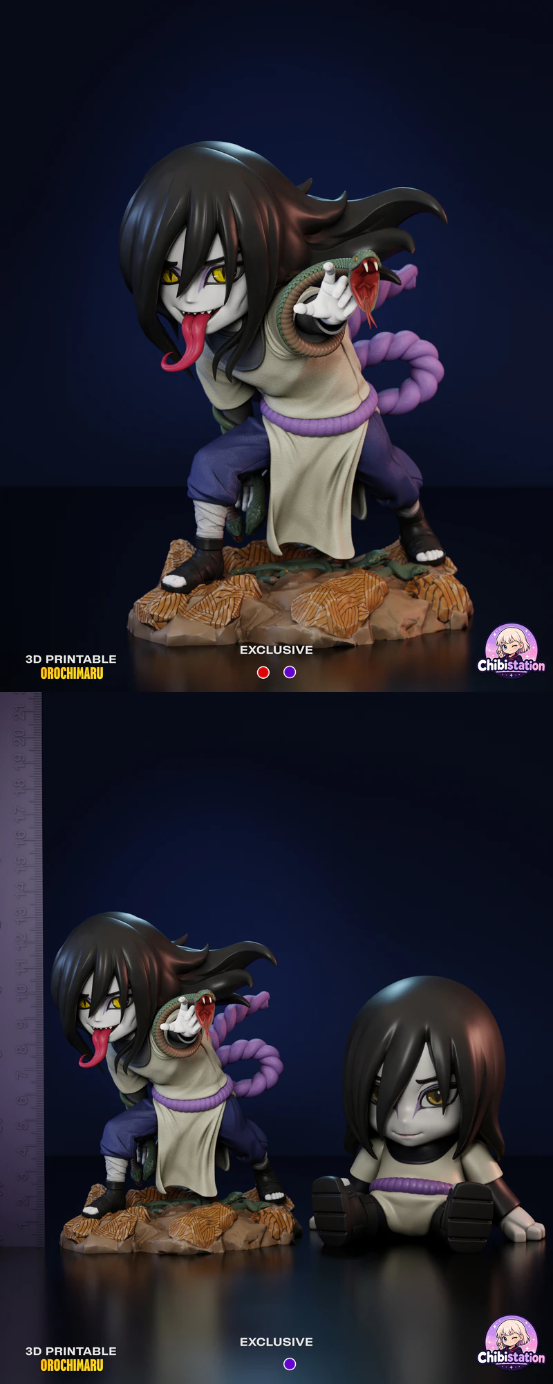 Orochimaru STL model for 3D printing