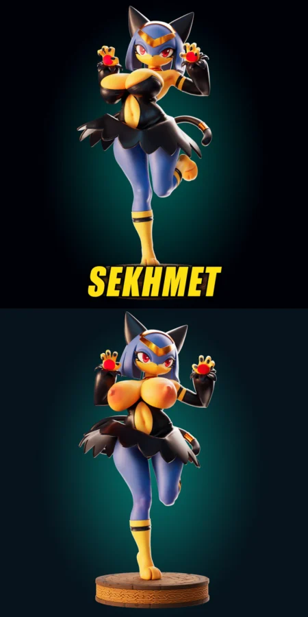 Palworld Sekhmet Cat Girl STL model for 3D printing