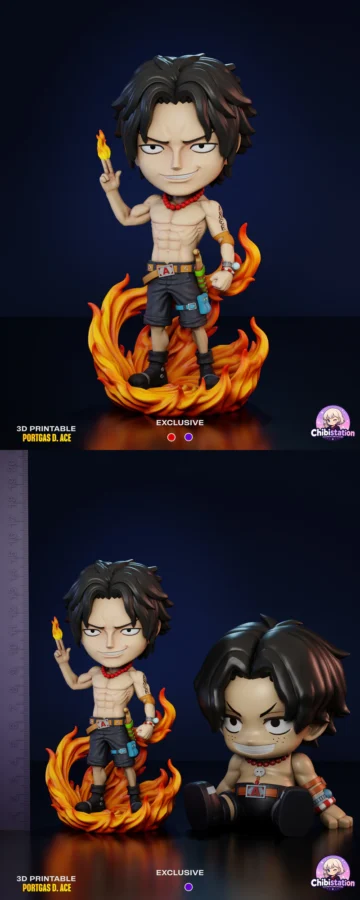 Portgas D Ace One Piece STL model for 3D printing