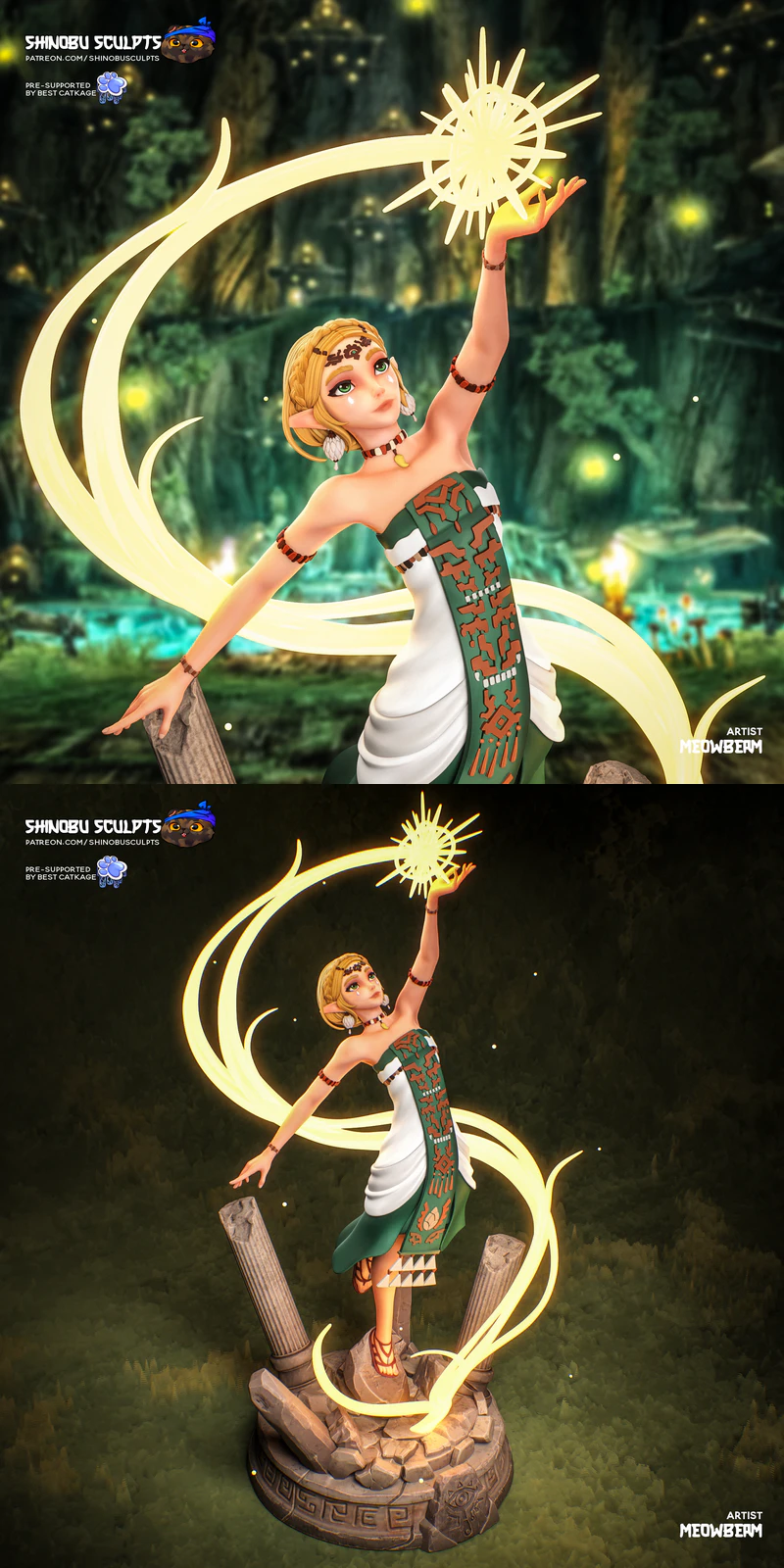 Princess Zelda STL model for 3D printing