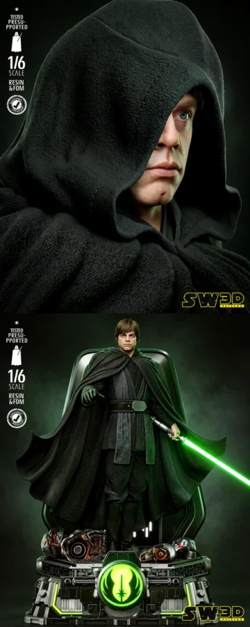 Luke Skywalker Sculpture STL model for 3D printing