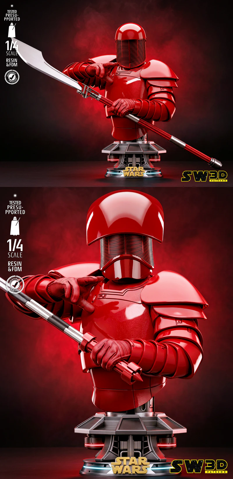 Praetorian Guard Bust STL model for 3D printing