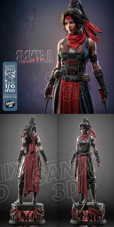 Elektra – Assassin STL model for 3D printing