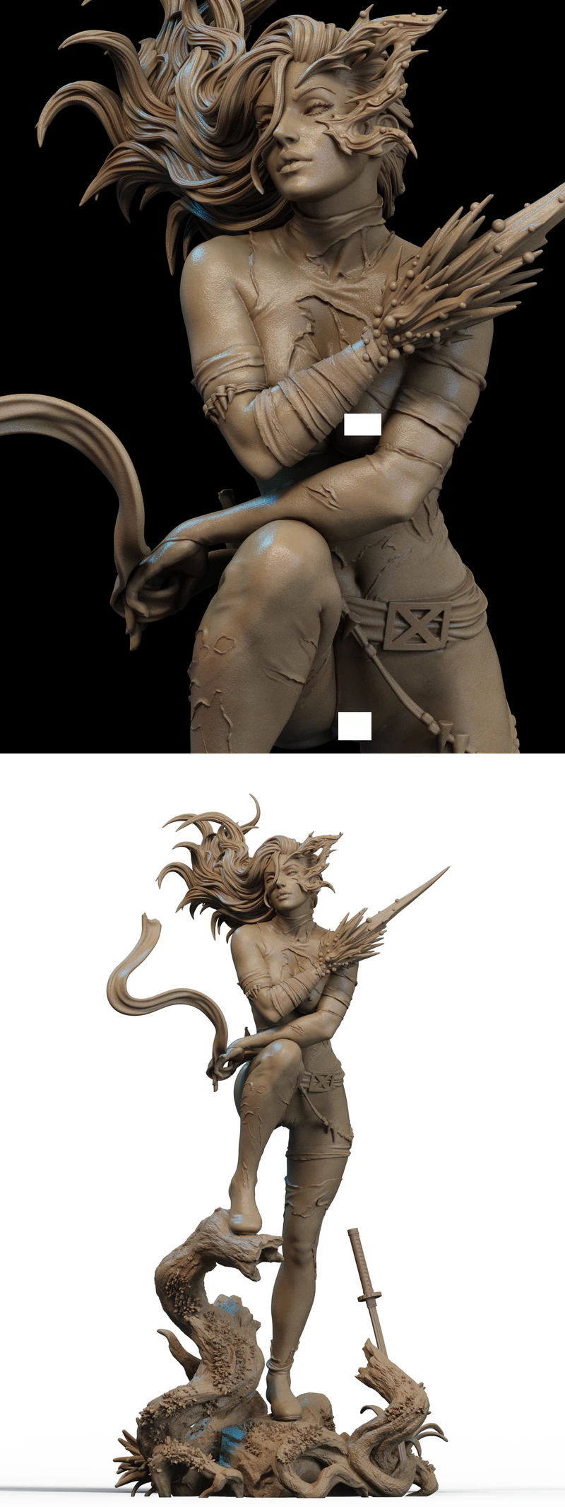 Savage Land Psylocke Extra STL model for 3D printing