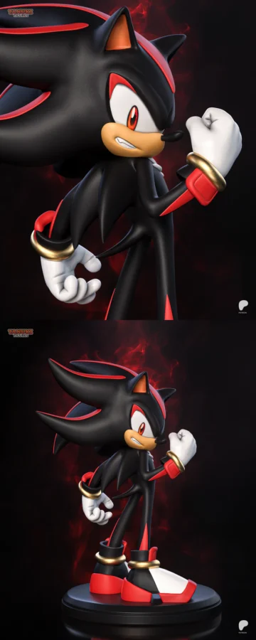 Shadow – Sonic – Toon STL model for 3D printing