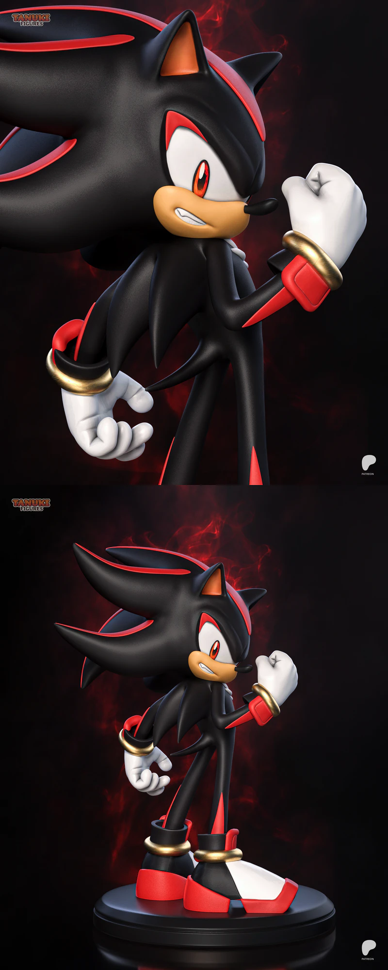 Shadow – Sonic – Toon STL model for 3D printing