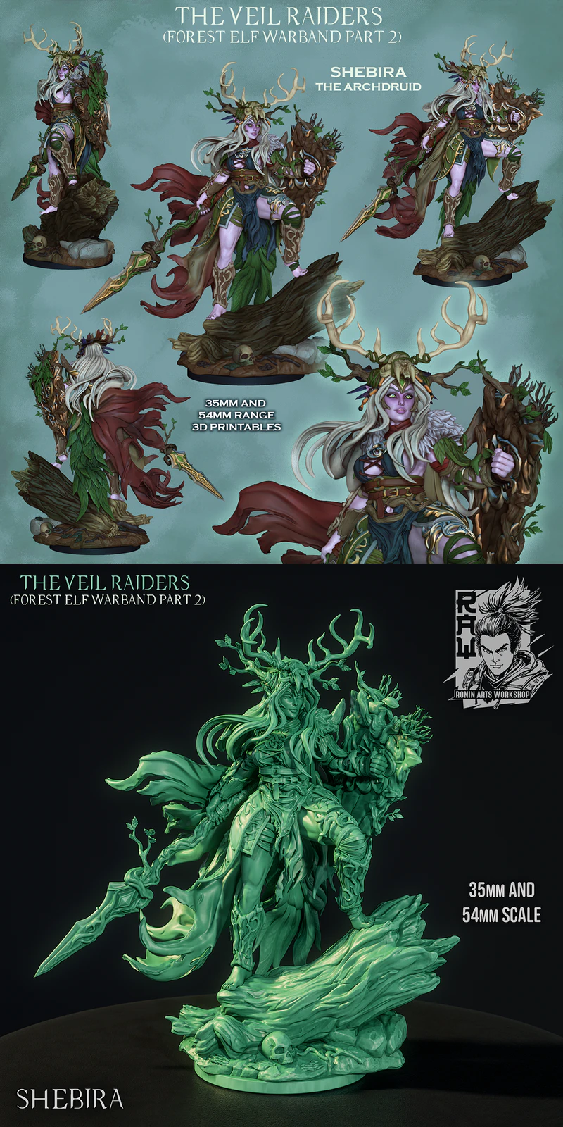 Shebira the Archdruid STL model for 3D printing