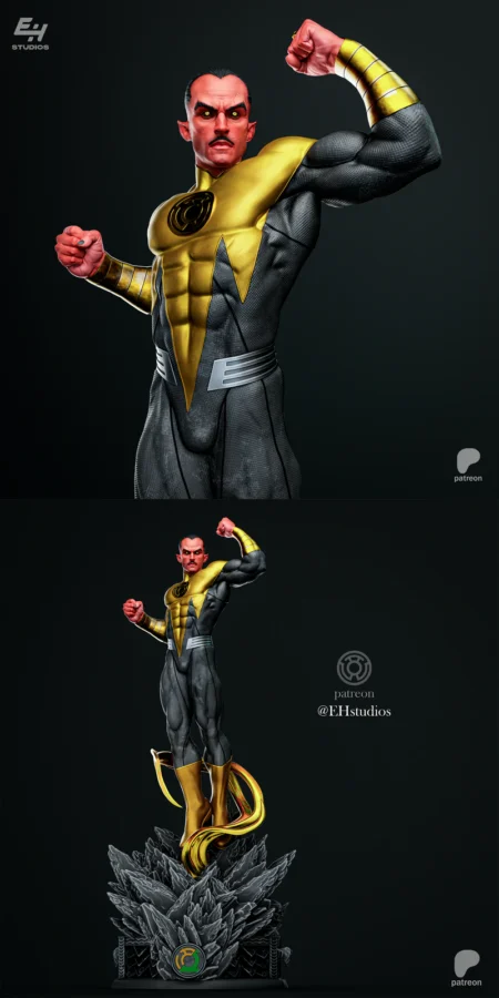 Sinestro STL model for 3D printing