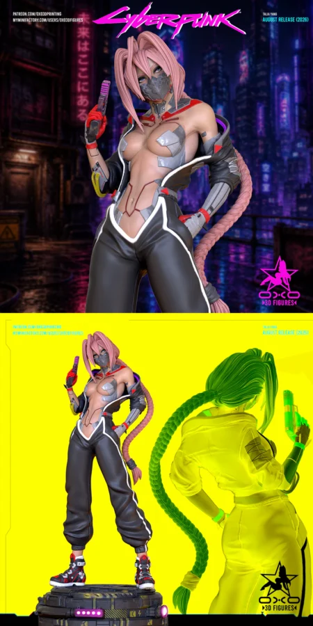 Talia Yang Cyberpunk Miniature Figure STL model for 3D printing