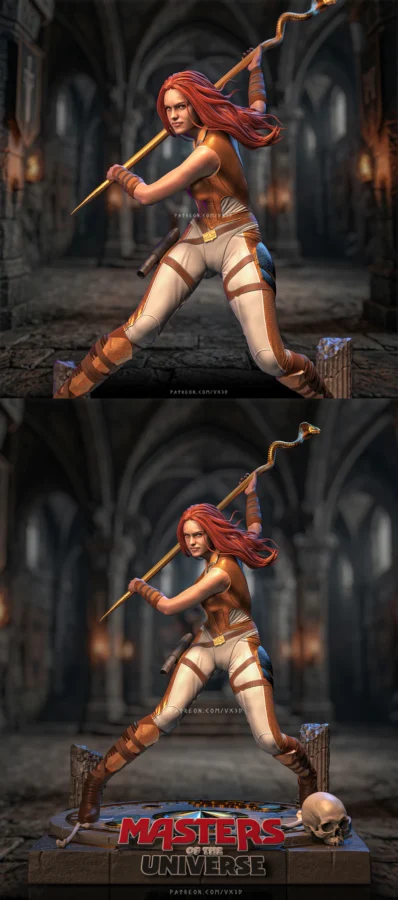 Teela – HeMan Masters of the Universe – Camila Mendes STL model for 3D printing