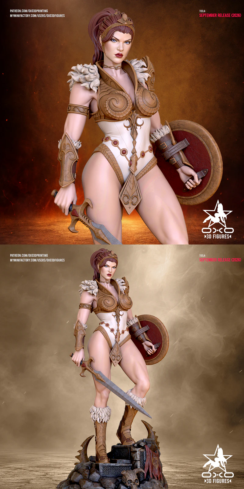 Teela HeMan Masters of the Universe STL model for 3D printing