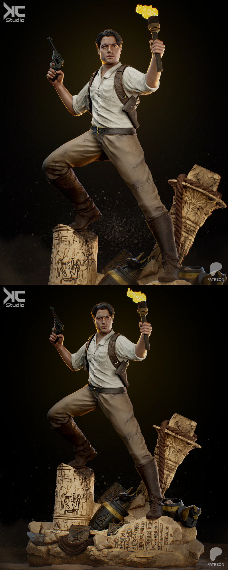 The Mummy – Rick OConnell Fanart STL model for 3D printing