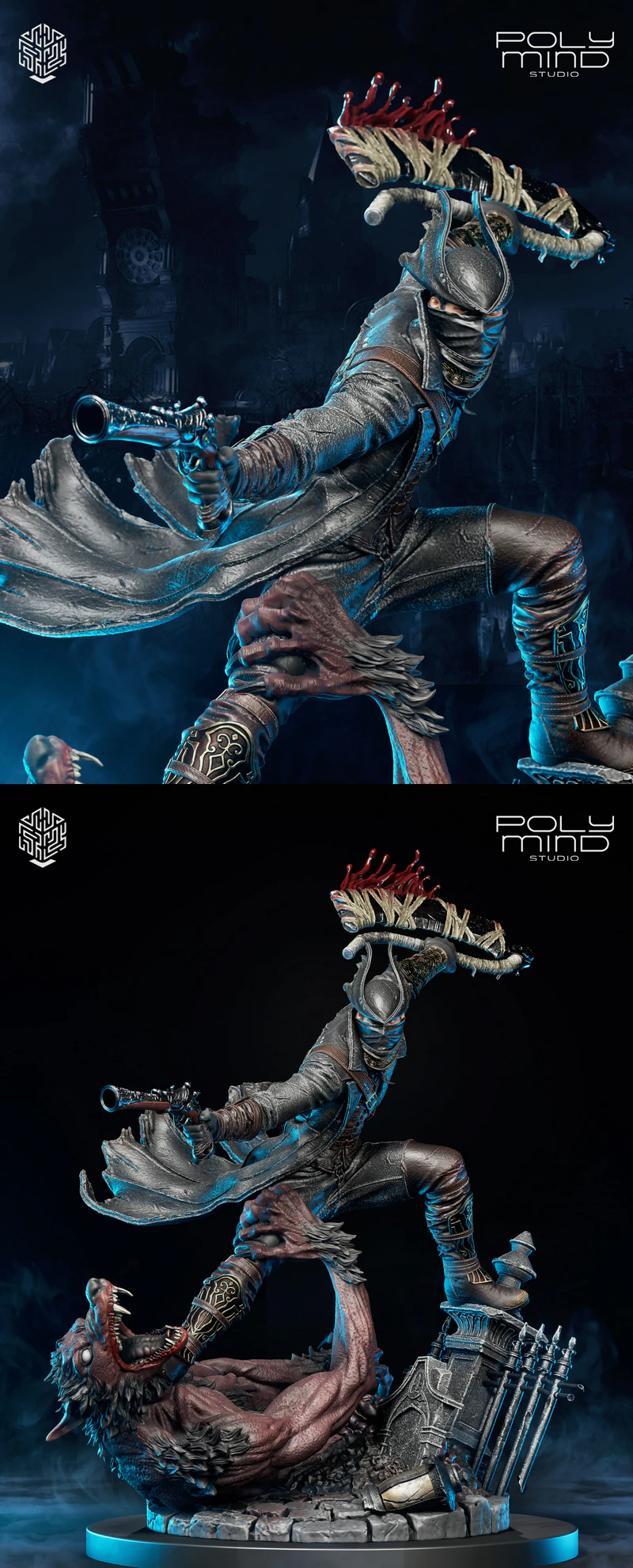 The hunter Bloodborne STL model for 3D printing