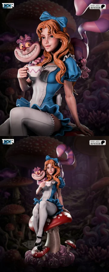 Alice in Wonderland STL model for 3D printing