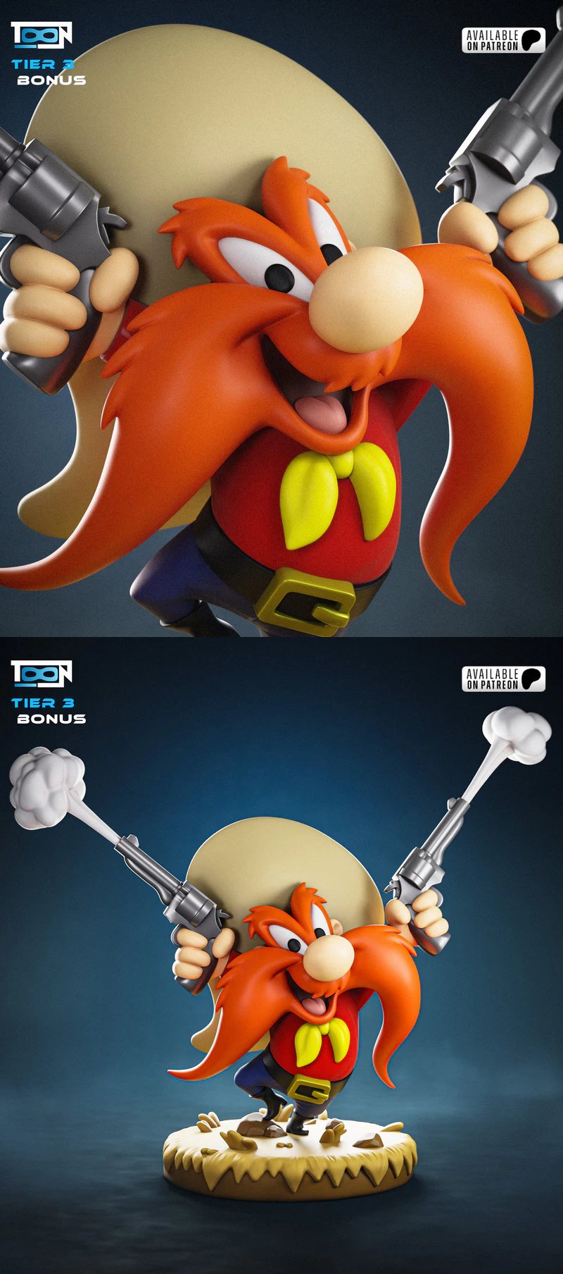 Yosemite Sam STL model for 3D printing