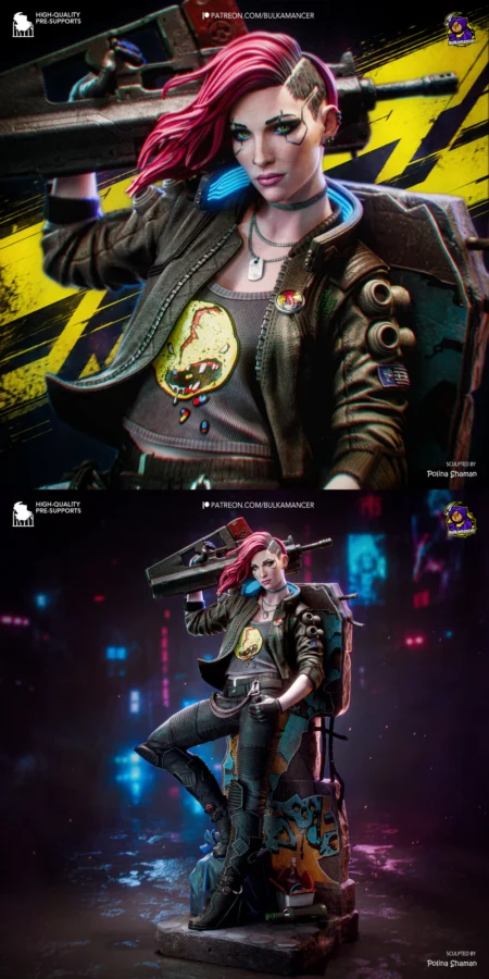 Valerie Cyberpunk 2077 STL model for 3D printing