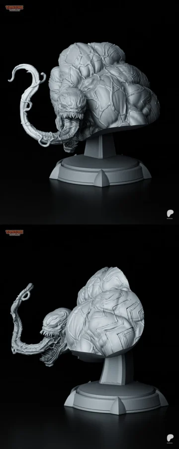 Venom – Spider-Man – Bust STL model for 3D printing