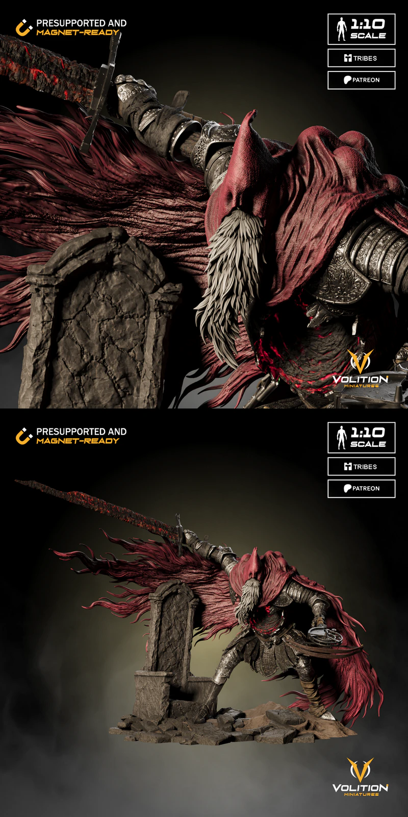 Slave Knight Gael STL model for 3D printing