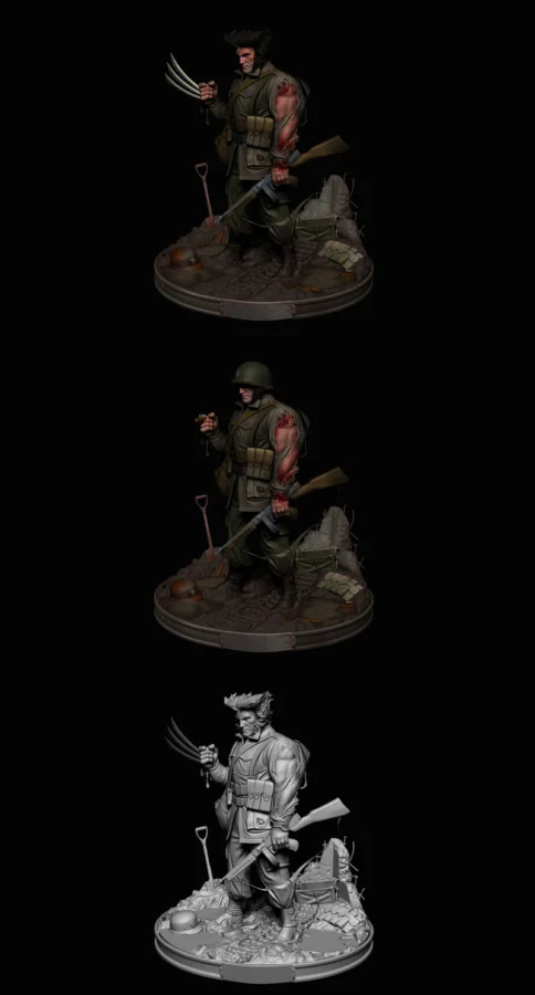 WOLVERINE – WORLD WAR STL model for 3D printing